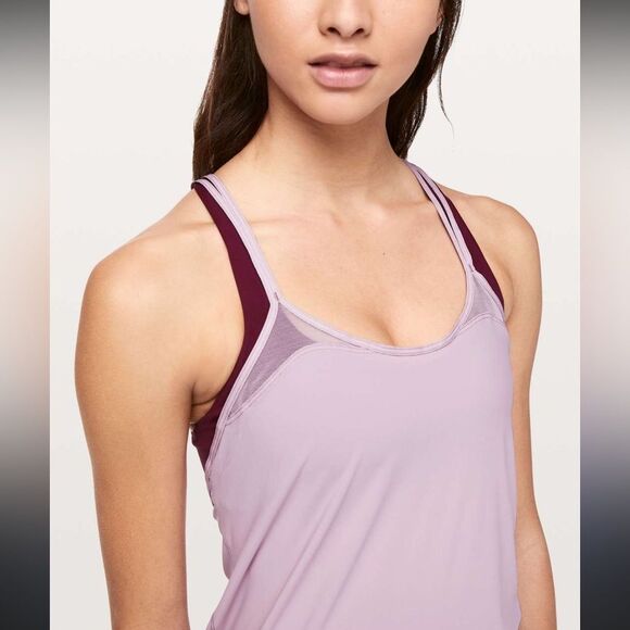 Lululemon Shear Lightness Tank in Antoinette Size 4 Pink/Purple Lightweight - Picture 1 of 10